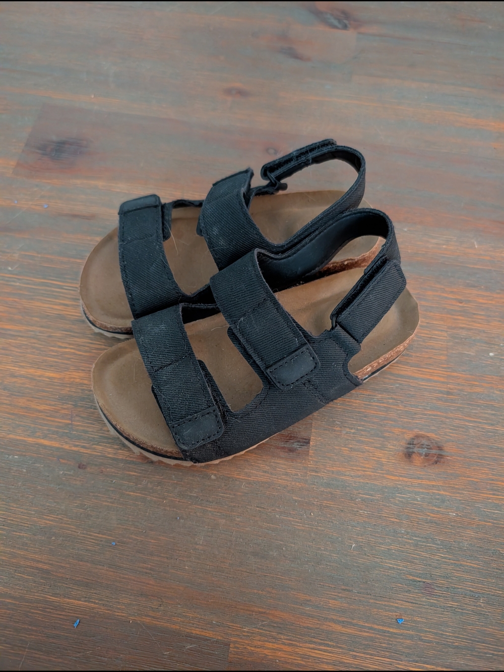 Tag Black Kids Double-Strap Sandals